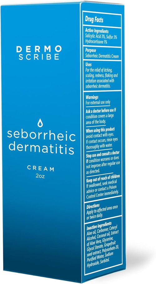 Dermoscribe Seborrheic Dermatitis Cream - Soothing Eczema Relief for Itchy Skin | 2 oz