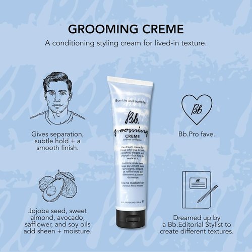 Bumble and bumble. Grooming Creme Hair Styling Cream | Smoothing + Subtle Hold | For Fine to Medium Hair, 5 Fl Oz