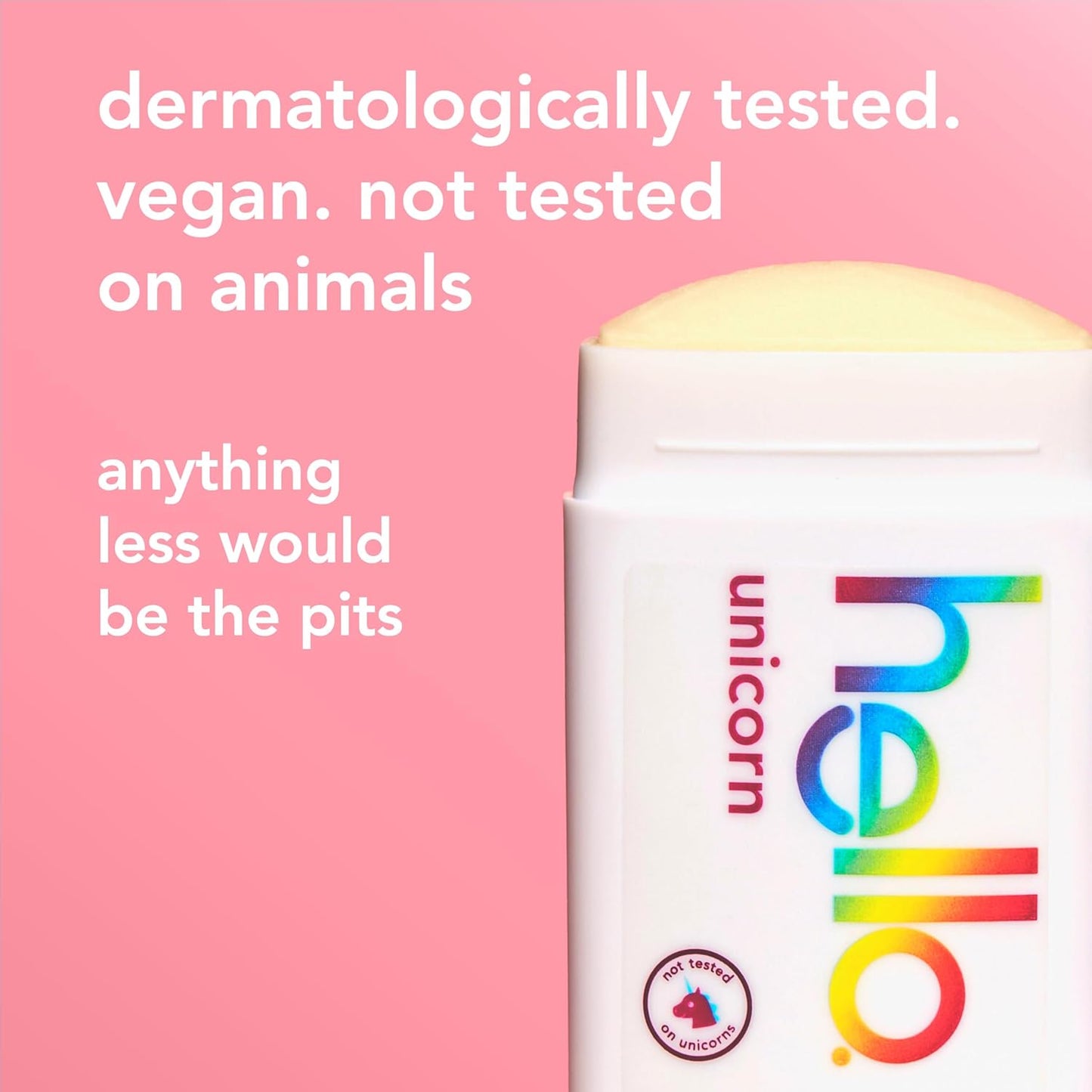 Hello Unicorn Aluminum-Free Deodorant - 24-Hour Freshness with Shea Butter | Baking Soda Free, 2.6 oz Stick