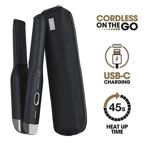 Ghd Unplugged Styler - Cordless Flat Iron Hair Straightener | Professional Travel Iron with Heat-Resistant Case & USB-C Charging