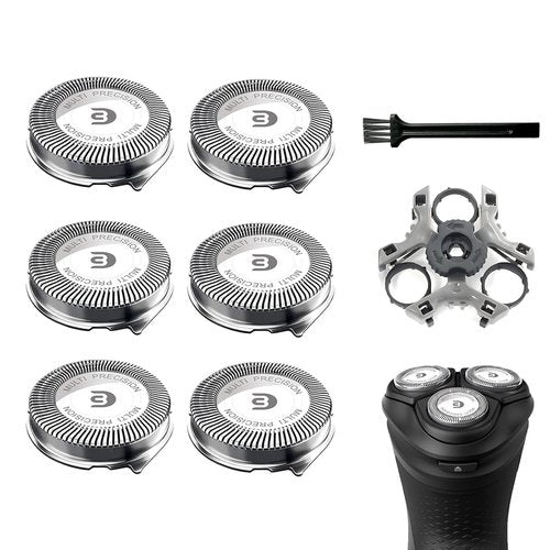 Philips SH30 Replacement Heads - Compatible with Series 1000, 2000, 3000 | 6 Blades & Retaining Ring