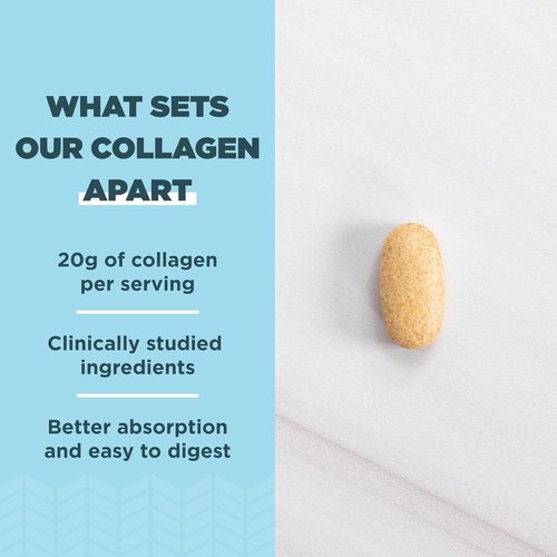 Ancient Nutrition Collagen Peptides - Unflavored Hydrolyzed Collagen Tablets for Healthy Skin, Hair & Joints | 30 Count