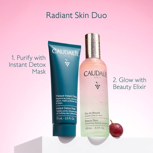Caudalie Beauty Elixir Face Mist & Instant Detox Mask - Travel-Sized Duo for Radiant Skin