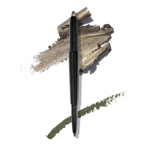 Laura Geller New York Swipe-N-Line Dual-Ended Eyeshadow & Eyeliner - Earthy Taupe-Green/Warm Green - Waterproof Cream Formula