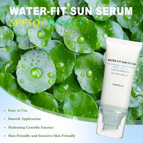 Centella Korean Sunscreen SPF 50+ - Lightweight Mineral Formula for Sensitive Skin | 1.7 oz