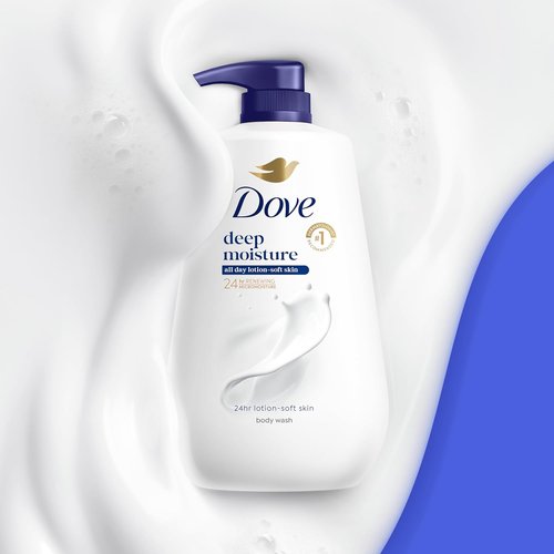 Dove Body Wash - Deep Moisture Formula for Soft Skin | 24-Hour Hydration, 30.6 oz