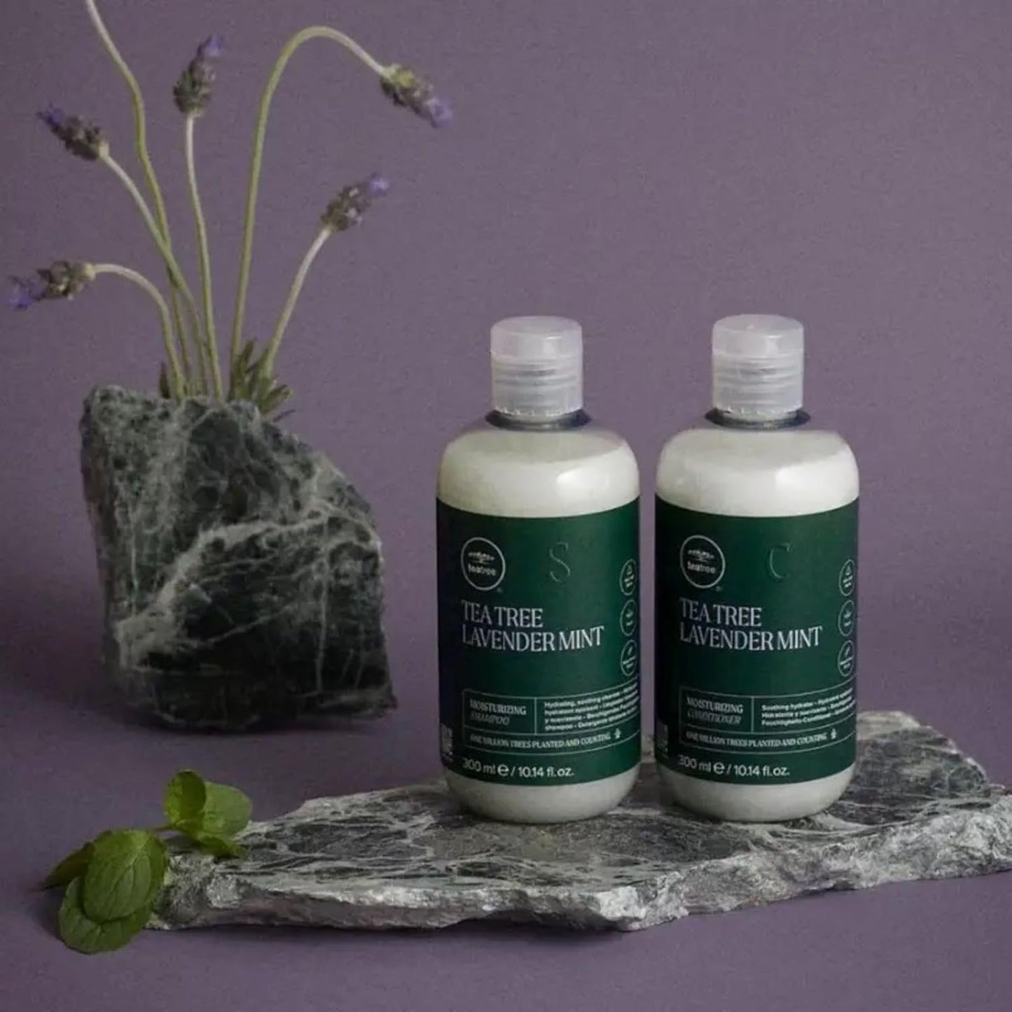 Tea Tree Lavender Mint Shampoo & Conditioner Set - Hydrates & Soothes Coarse, Dry Hair | 33.8 fl. oz