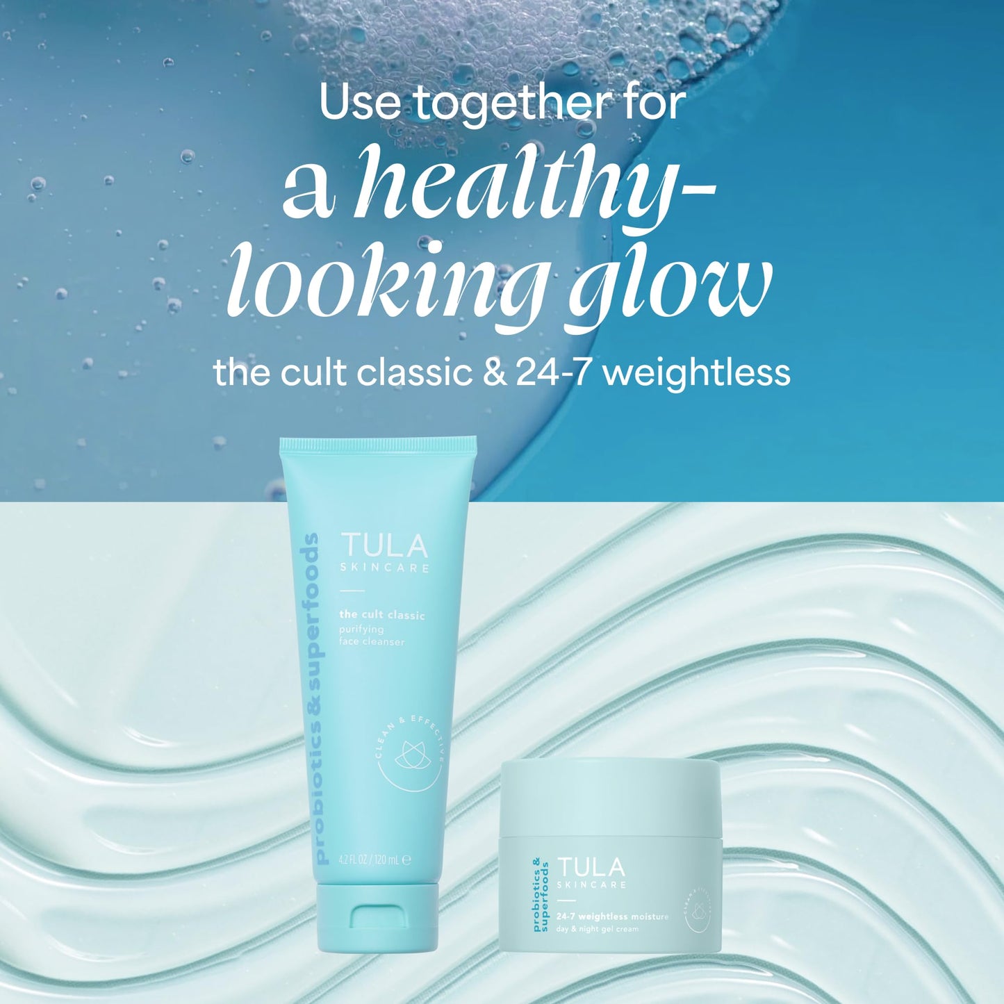 TULA Skin Care 24-7 Weightless Moisture Hydrating Day & Night Cream - Anti-Aging Lightweight Gel Cream Moisturizer for Face, Contains Watermelon & Blueberry Extract