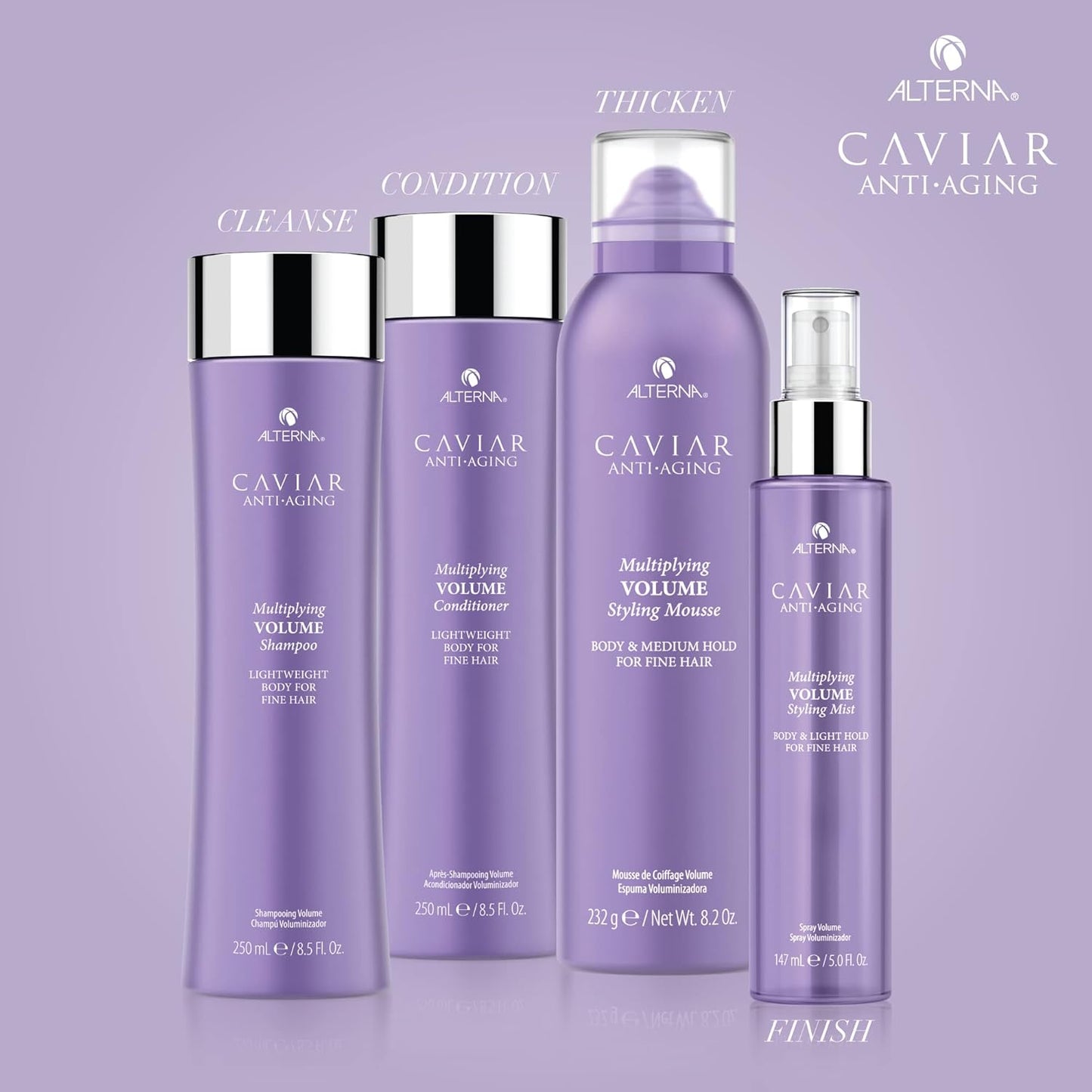 Alterna CAVIAR Anti-Aging Volume Shampoo - Boosts Thickness for Fine, Limp Hair | Sulfate-Free Formula