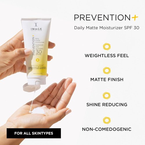 IMAGE Skincare Daily Matte Moisturizer SPF 30 - Zinc Oxide Mattifying Face Lotion | 3.2 oz