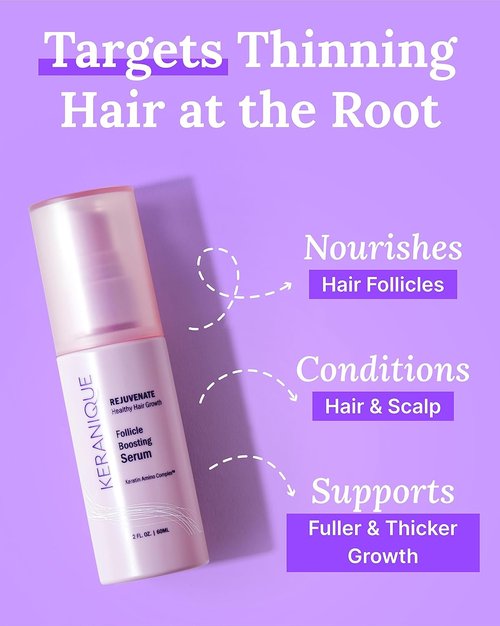 Keranique Hair Thickening Serum - Advanced Keratin Follicle Booster for Fuller, Thicker Hair Growth