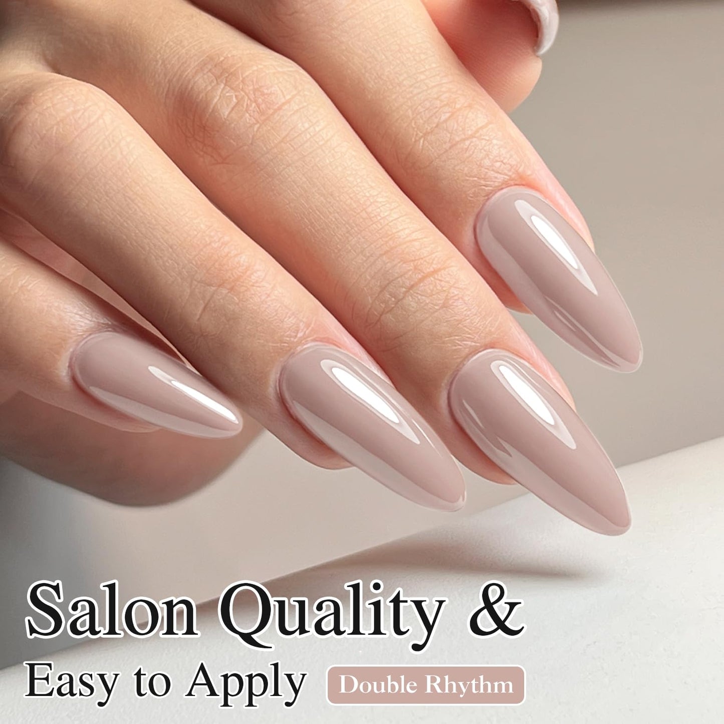 Skiennix Double Rhythm Gel Polish - Milky Khaki Sheer Pastel 15ML | Perfect for Nail Art at Home