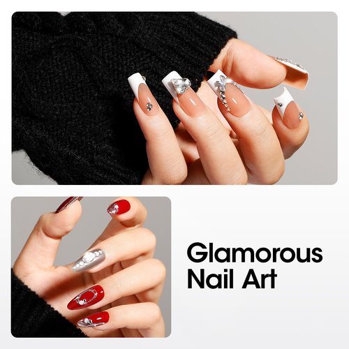 Gellen 30g Rhinestone Glue for Nails, Super Strong Adhesive Gel Nail Glue for Nail Charms, UV Light Needed Nail Gel for 3D Nail Art & Beads & Diamonds & Jewelry