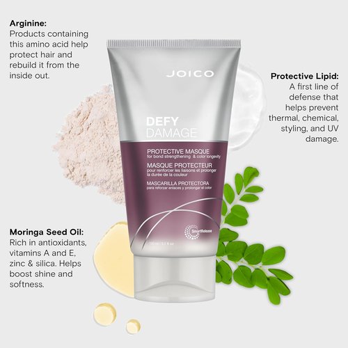 Joico Defy Damage Protective Masque - Strengthen Color-Treated Hair | Moringa Seed Oil & Arginine