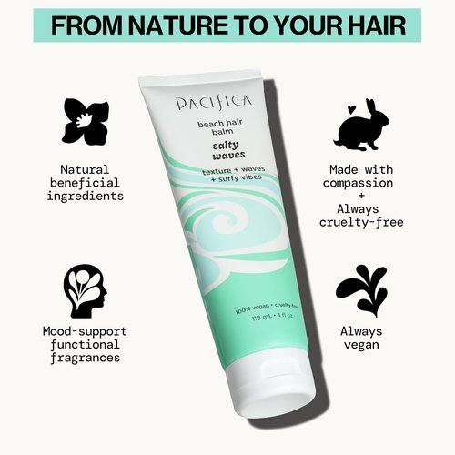 Pacifica Beach Hair Balm - Salty Waves for Effortless Texture | 4 Ounces