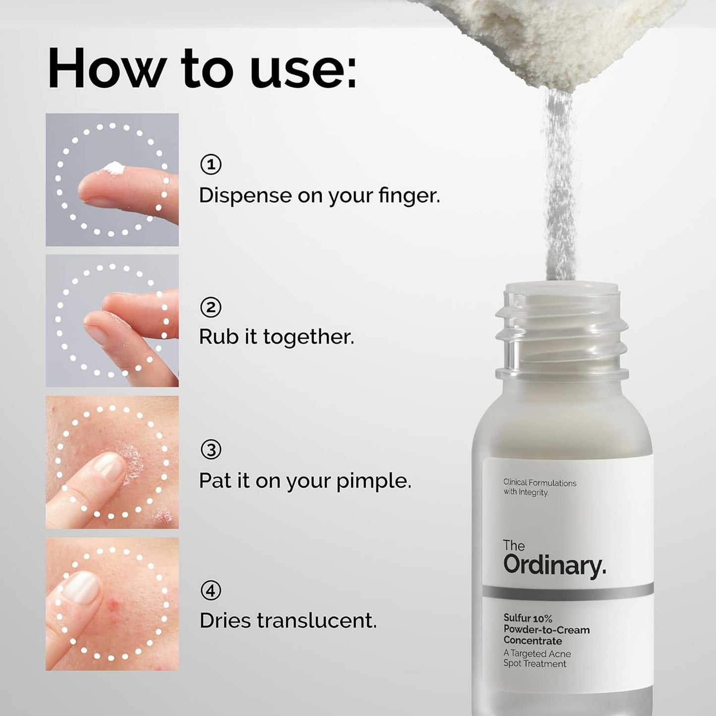 The Ordinary Sulfur 10% Acne Spot Treatment - Reduces Pimple Size & Redness | 0.18 Oz