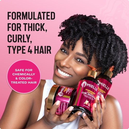 Mielle Organics Pomegranate & Honey Detangling Conditioner - Deep Moisturizing for Curly Hair (12 Fl Oz)