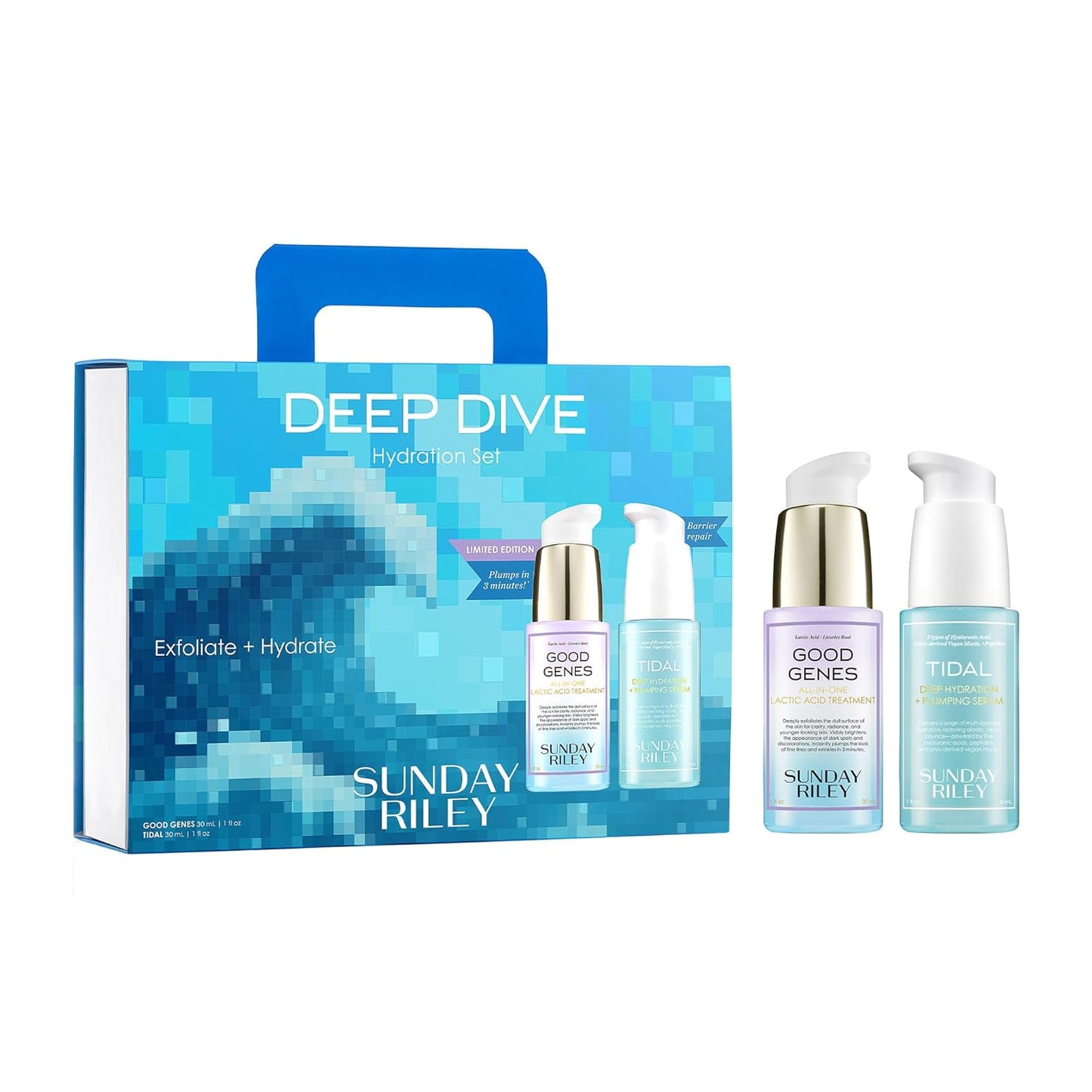 Sunday Riley Deep Dive Hydration Set - Ultimate Moisture Boost for Glowing Skin