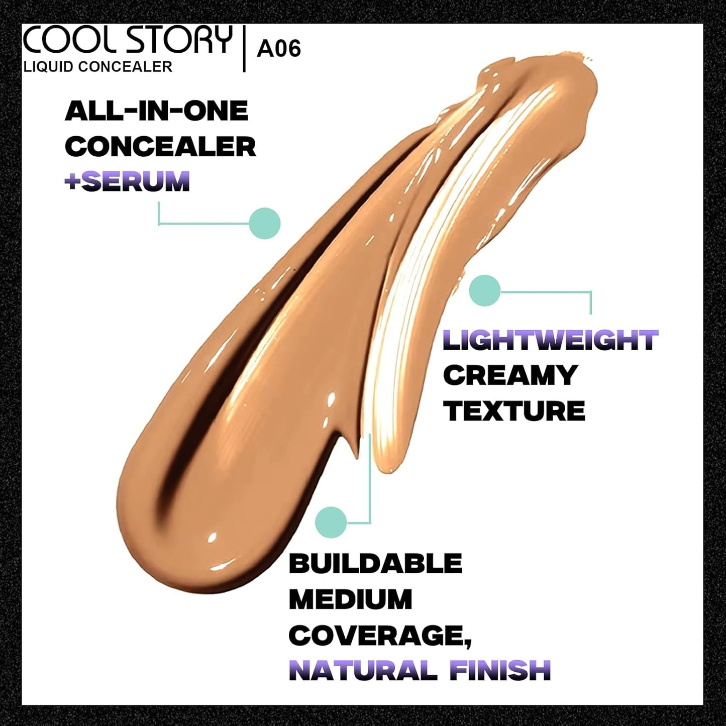 Skiennix Full-Coverage Liquid Concealer - Long-Wearing, Buildable Medium Coverage | 0.06 Fl Oz (Warm Tan)