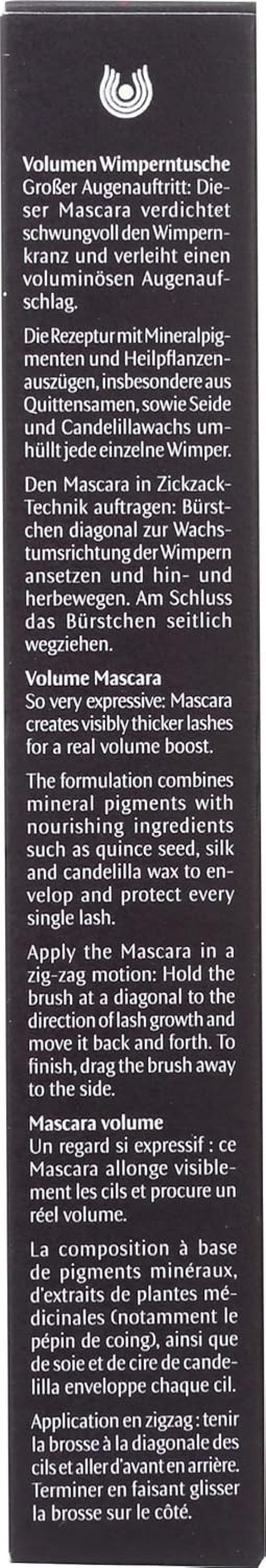 Dr. Hauschka Volume Mascara - Luxurious Black Formula for Lush, Dramatic Lashes