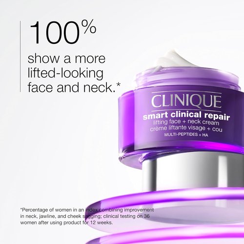 Clinique Smart Clinical Repair Anti-Aging Face & Neck Cream - Hydrating Peptides & Hyaluronic Acid for All Skin Types