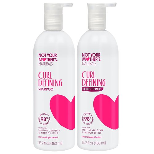 Not Your Mother's Naturals Curl Defining Shampoo & Conditioner Set | 2 Pack, 15.2 fl oz | For All Curl Types, 98% Naturally Derived