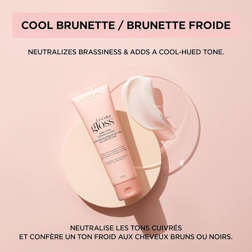 L'Oreal Paris Le Color Toning Hair Gloss - Cool Brunette, 4 Ounce | Vibrant Shine & Easy Application