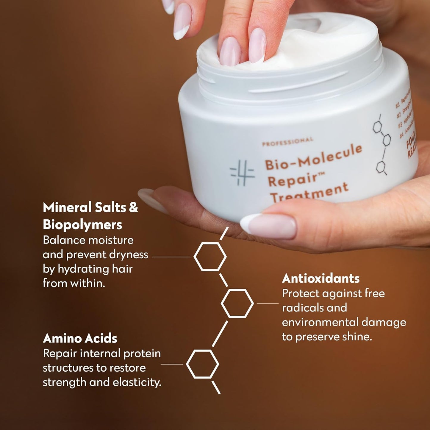Bio-Molecule Hair Mask - Deep Conditioning Repair Treatment for Damaged Hair | Vegan & Sulfate-Free