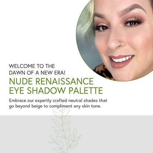 Honeybee Gardens Nude Renaissance Eye Shadow Palette - 8 Neutral Shades, Matte & Shimmer, Vegan, Talc-Free