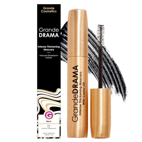 Grande Cosmetics GrandeDRAMA Intense Thickening Black Mascara - Volumizing, Conditioning Formula (0.32 oz)