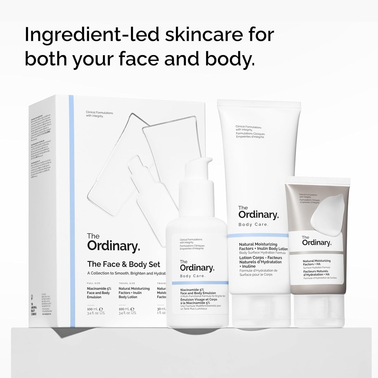 The Ordinary Daily Skincare Set - Niacinamide 5% Emulsion & Moisturizing Body Lotion | Hydrating Essentials