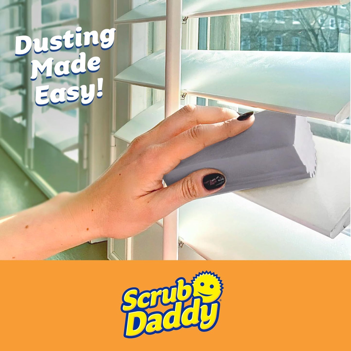 Scrub Daddy Damp Duster Sponge & Towel Bundle - 4 Dusting Sponges & 4 Damp Towels for Easy Cleaning (8 Pieces)