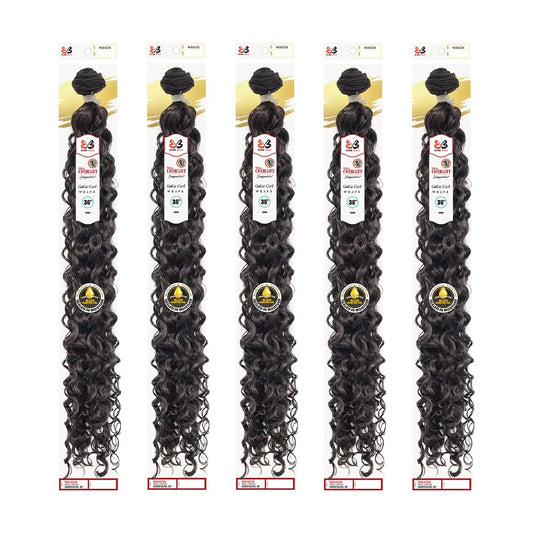 BOBBI BOSS Miss Origin Designer Mix Human Hair Blend Weave GOGO CURL 36" (5-Pack, TTNAT/27)