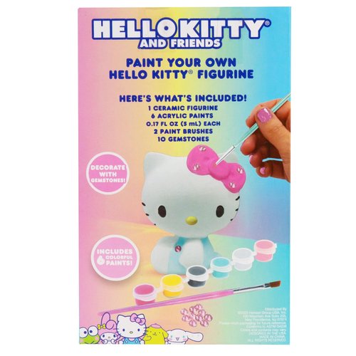Horizon Group USA Paint Your Own Figurine Kit, DIY Art Project for Kids, Hello Kitty