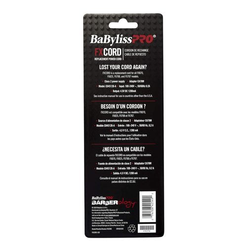 BaBylissPRO Replacement Power Cords - Durable & Reliable | Perfect for Hair Styling Tools