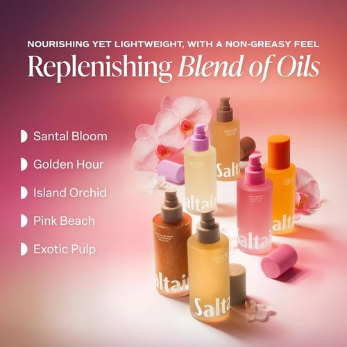 Saltair Body Oil - Luxurious Santal Bloom After Shower Moisturizer for All Skin Types | 4oz Pump Bottle