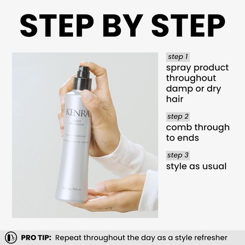 Kenra Professional Leave-In Conditioner - Hydrates, Detangles, & Adds Shine | Frizz Control & Thermal Protection | 8 fl. Oz
