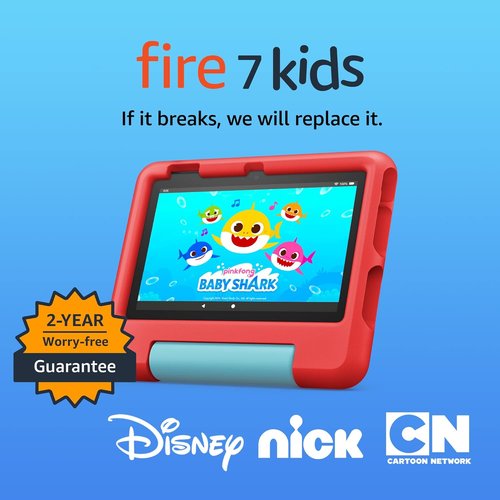 Amazon Fire 7 Kids Tablet - Newest Model for Ages 3-7 | 10-Hour Battery, 16GB, Blue