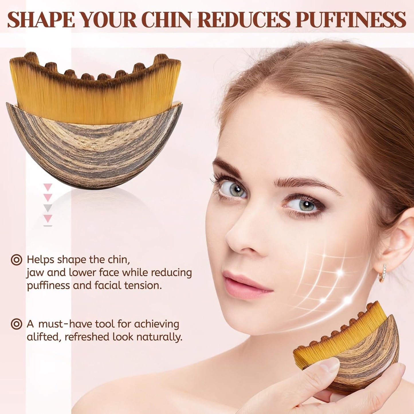 Skiennix Lymphatic Drainage Face Brush - Sculpting Massager with Soft Bristles | Portable Gua Sha Tool