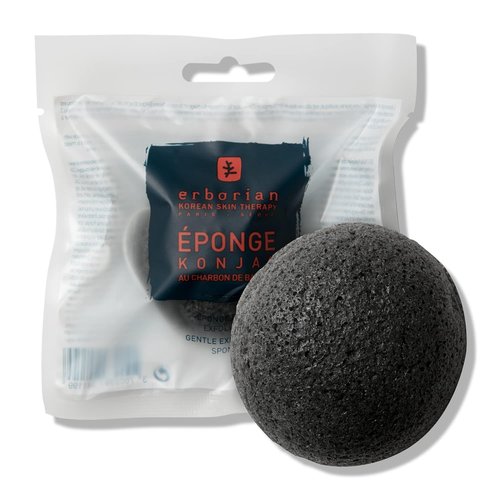 Erborian Konjac Facial Sponge - Natural Exfoliating Bath Scrub for Oily & Acne-Prone Skin - Korean Skincare