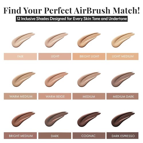 Jerome Alexander MagicMinerals AirBrush Foundation - 2-Piece Set with Kabuki Brush for Smooth, Radiant Skin - Fair Shade