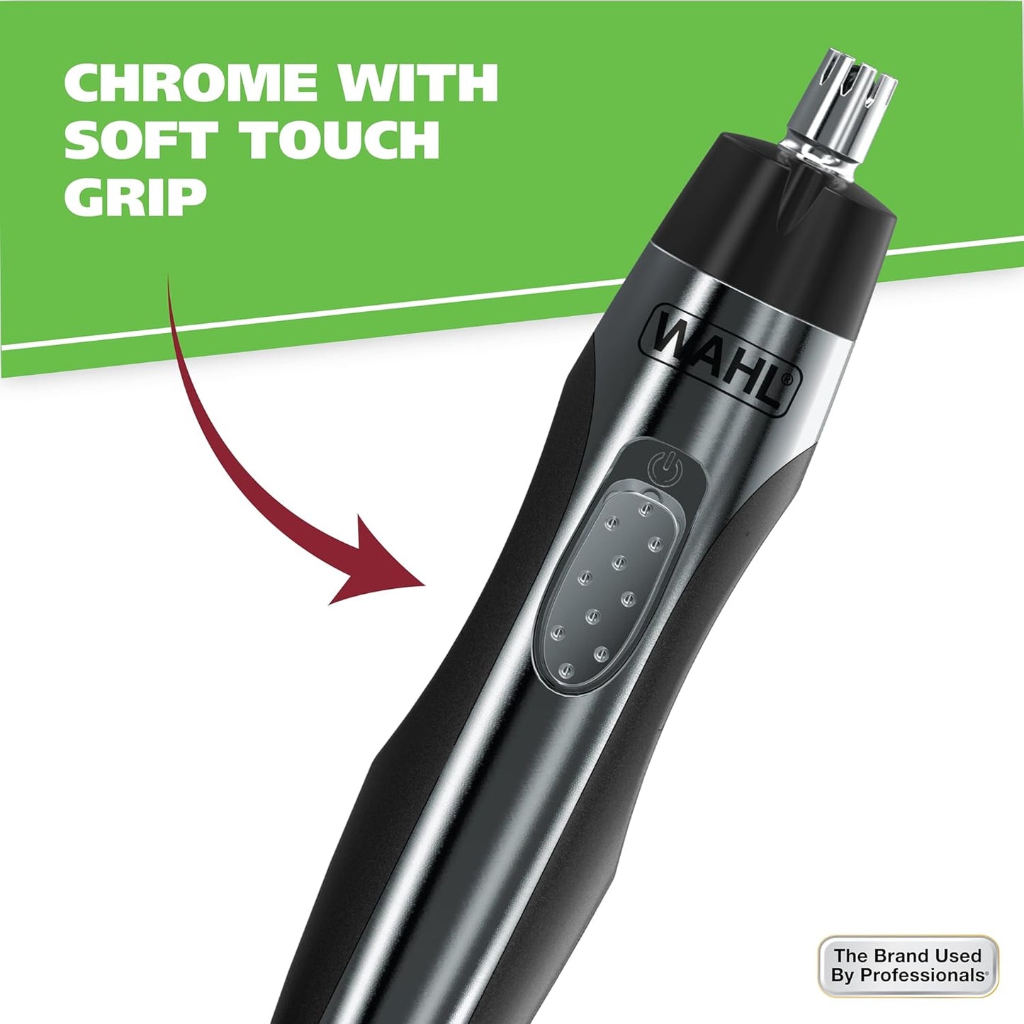 Wahl Lighted Nose Hair Trimmer - Painless Trimming for Men & Women | Built-In Light & Battery Included