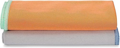 Full Circle Renew Collection Glass Cleaning Cloths - Eco-Friendly Recycled Microfiber, Set of 2 | Multicolor