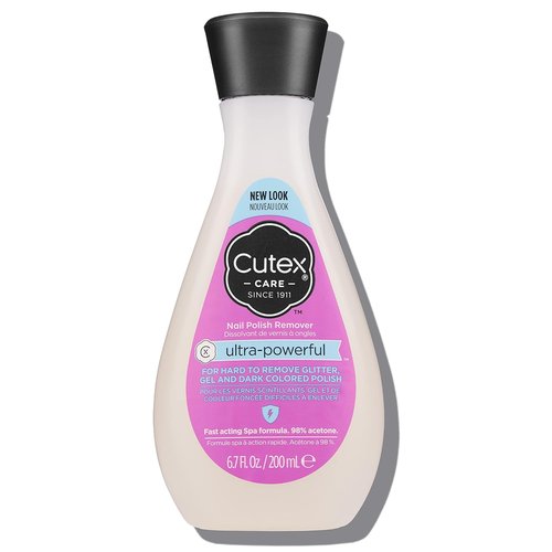Cutex Gel Nail Polish Remover - Ultra-Powerful Formula for Glitter & Dark Colors | 6.76 Fl Oz, Paraben-Free