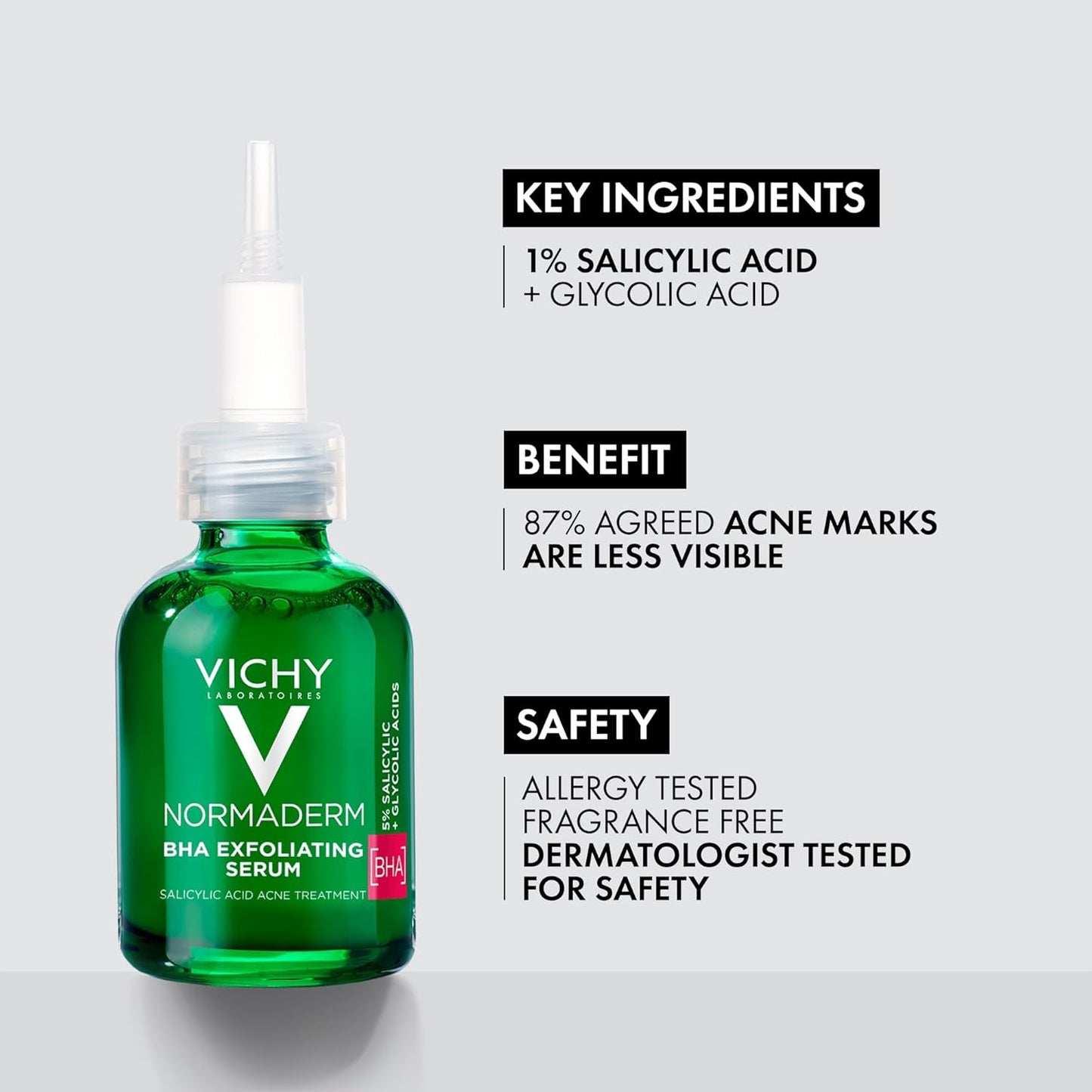 Vichy LiftActiv B3 Serum - 5% Niacinamide & Peptides for Dark Spot Fading | Alcohol-Free, 30ml