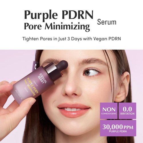 EQQUALBERRY PDRN Pore Minimizing Serum - Vegan Collagen & Peptides for Refined Skin | Niacinamide & CICA Exosome, 1.01 FL OZ