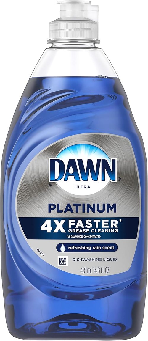 Dawn Platinum Dish Soap - Refreshing Rain Scent | 14.6 Fl Oz Liquid Cleaner