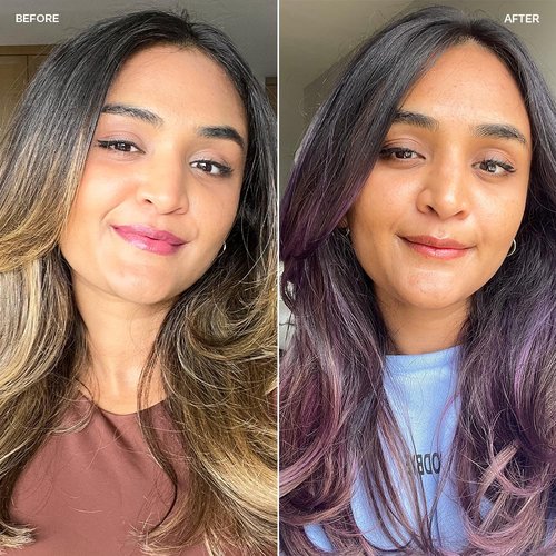 Overtone Vivid Violet Semi-Permanent Hair Color Conditioner - Nourishing Color Depositing Mask, 8 oz