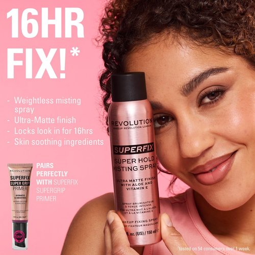 Revolution Beauty London Superfix Misting Makeup Setting Spray - Ultra Matte Finish, Long-Lasting, 5 fl oz