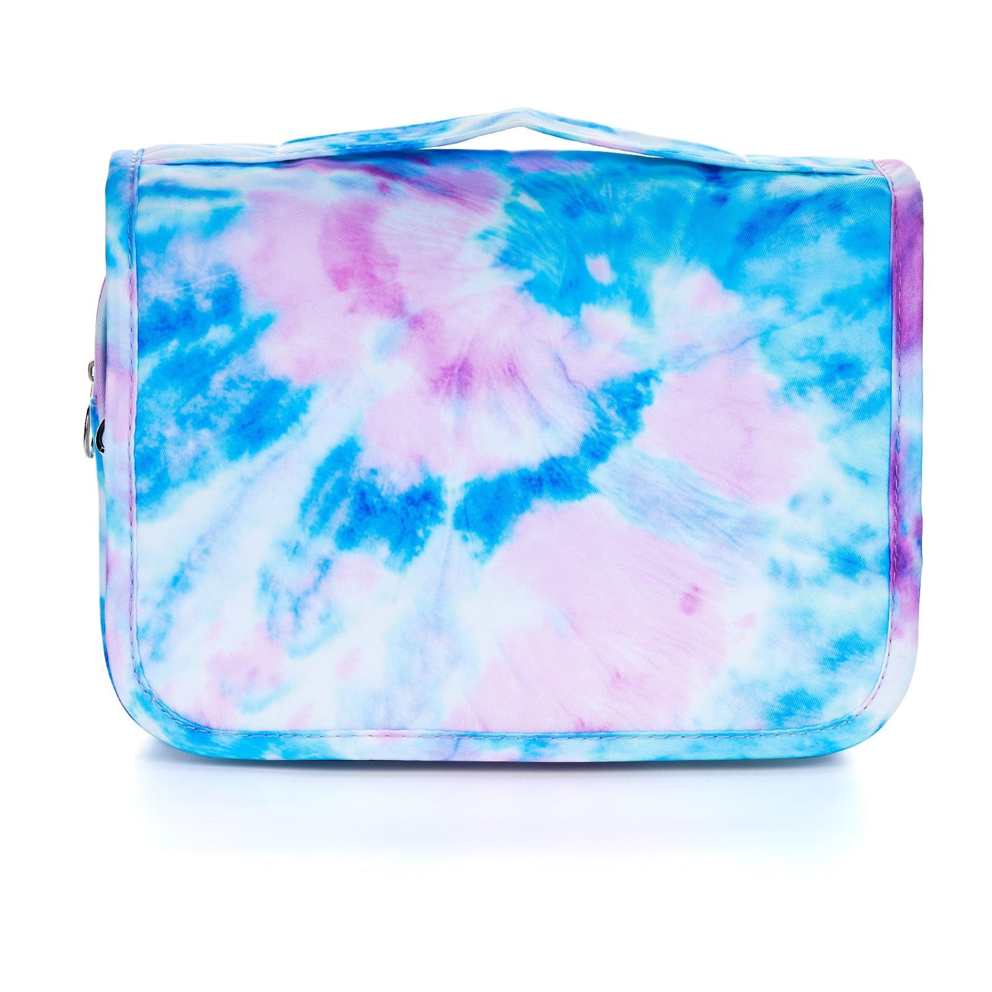 Vipdeal Kids Hanging Toiletry Bag for Girls, Travel Toiletry Bag for Little Young Girls Cosmetic Makeup Waterproof Wash Bag Toddler Traveling Toiletries, Tie Dye Blue